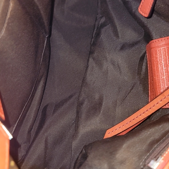 COACH BURNT ORANGE LEATHER CARRYALL - Picture 8 of 10